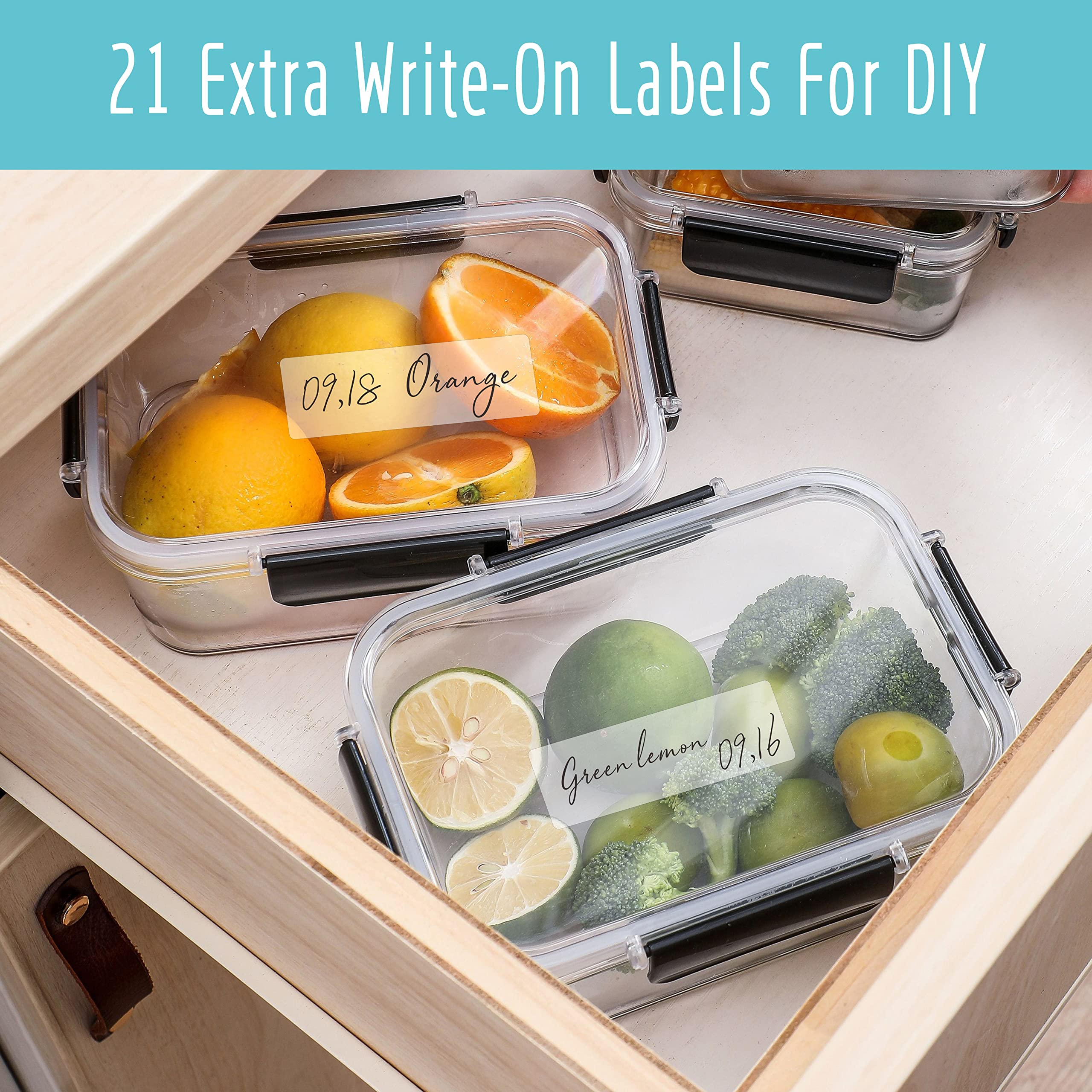 Etichette Per Dispensa - 281 Adesivi Trasparenti Per Organizzazione Cucina - Foto 5