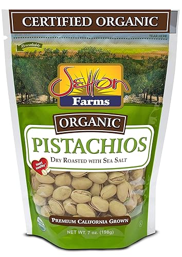 Miniatura 5 de Setton Farms Inshell Pistachos orgánicos, pistachos tostados y salados, paquete de 12 bolsas resellables de 7 onzas, certificado orgánico