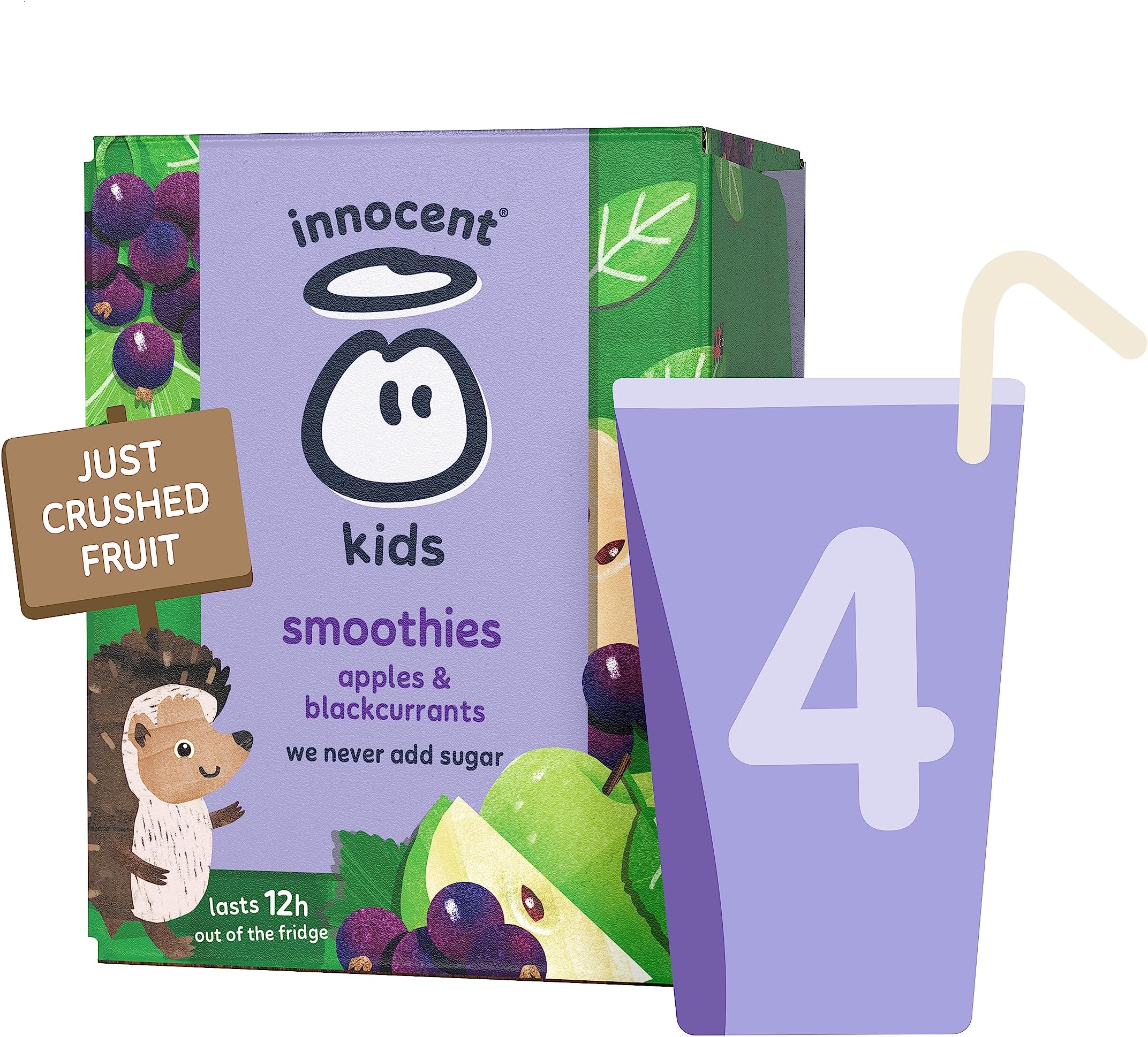 Innocent - Apples And Blackcurrants Smoothies, 4 Pack 150ml