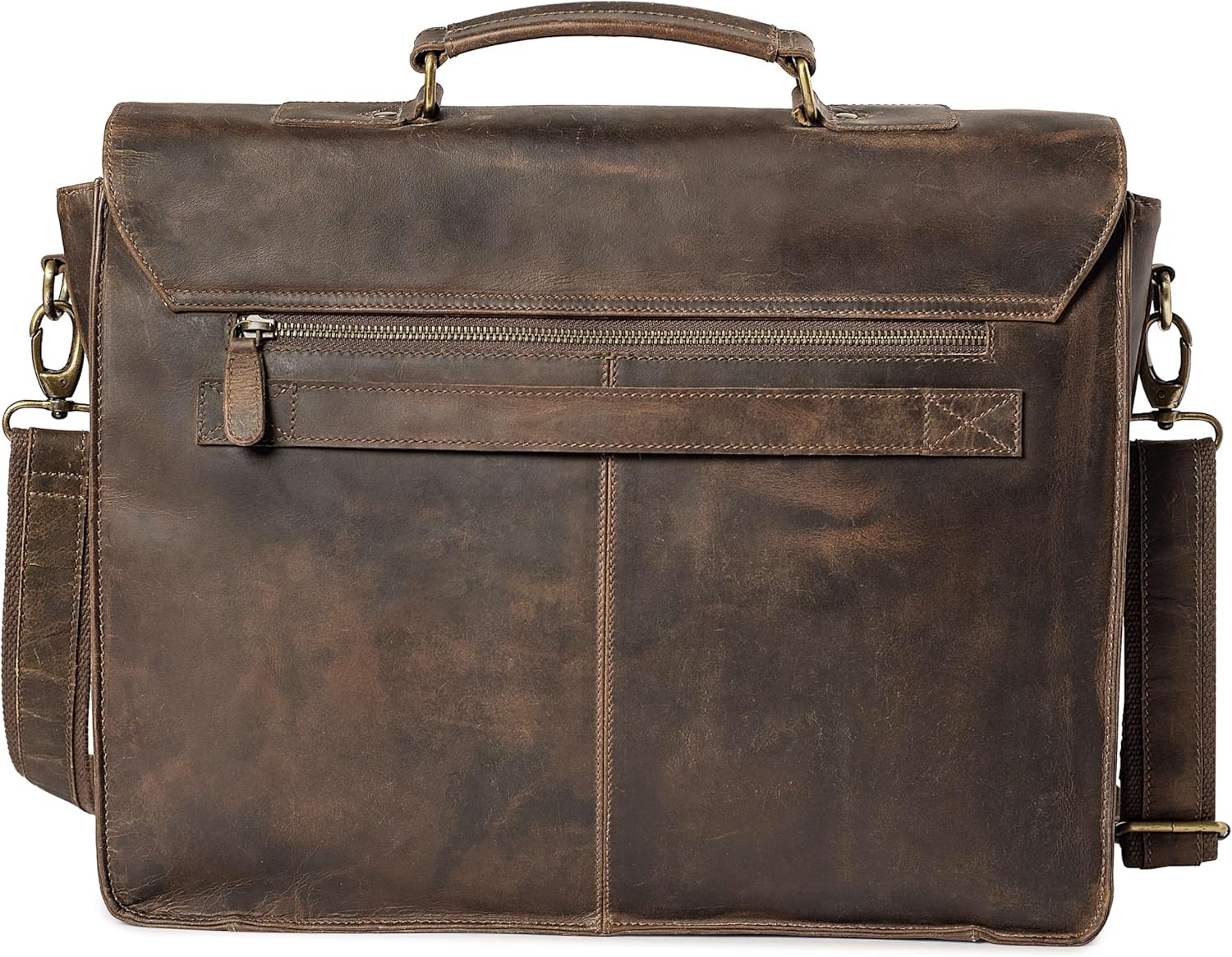 LEATHER VILLAGE Briefcase Leather Messenger Bag for Men-16'' Handmade Vintage Laptop Satchel Crossbody Bag for Work/Travel - Image 7