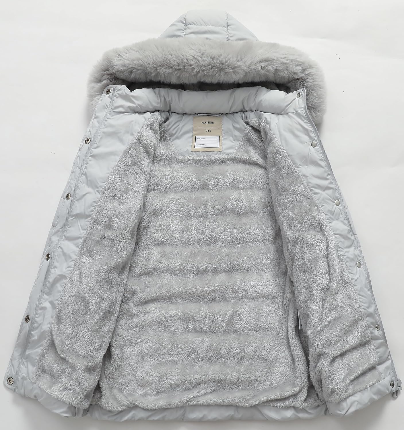 Girl's Winter Waterproof Warm Long Coat,Kids Puffer Jacket Outerwear Parka,Removable Hood - Image 4