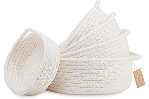 NaturalCozy Round Rope Basket