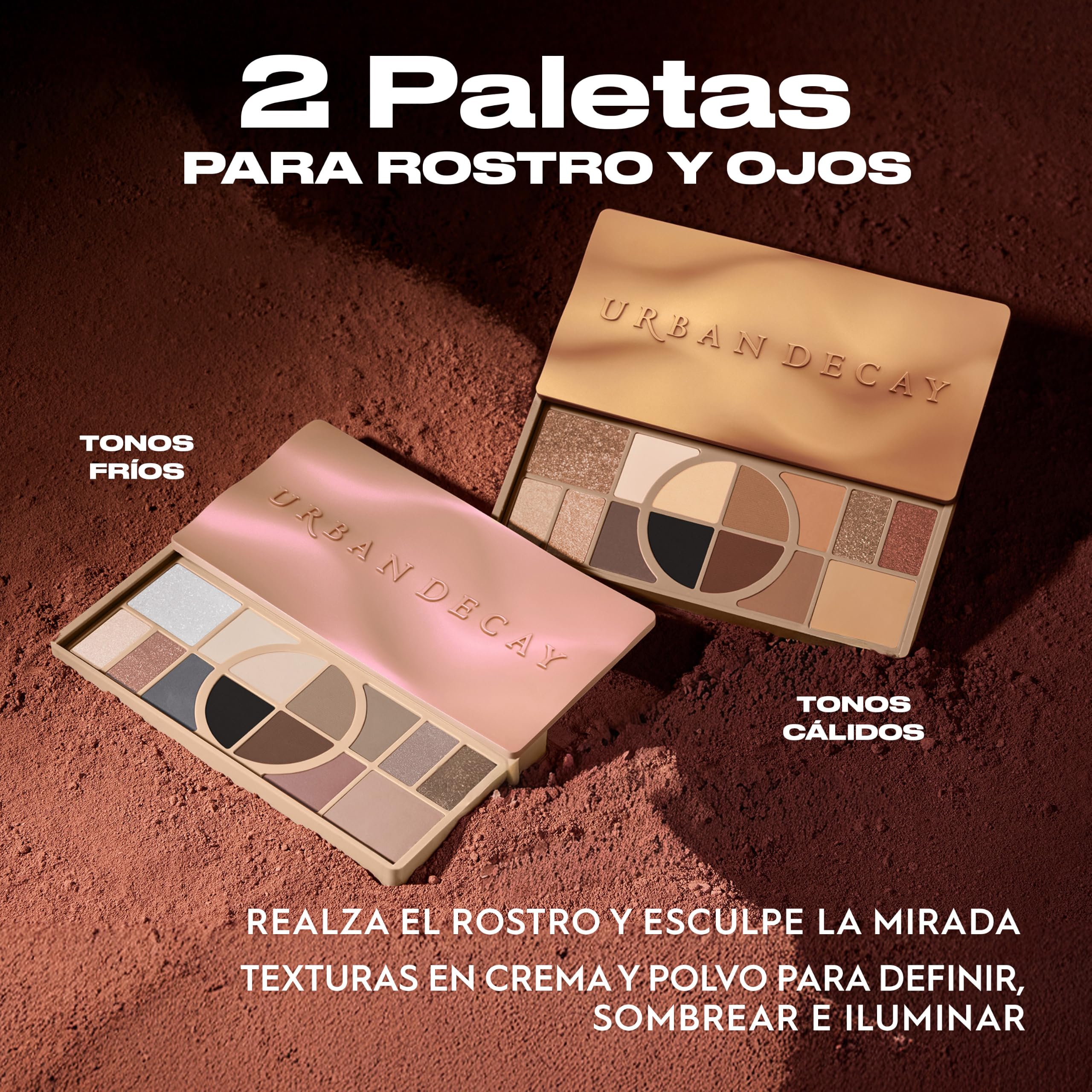 Urban Decay, Naked Shaped Warm, Paleta de Sombras de Ojos Neutras, 14 tonos multiusos para looks versátiles en acabados crema, mate y brillante