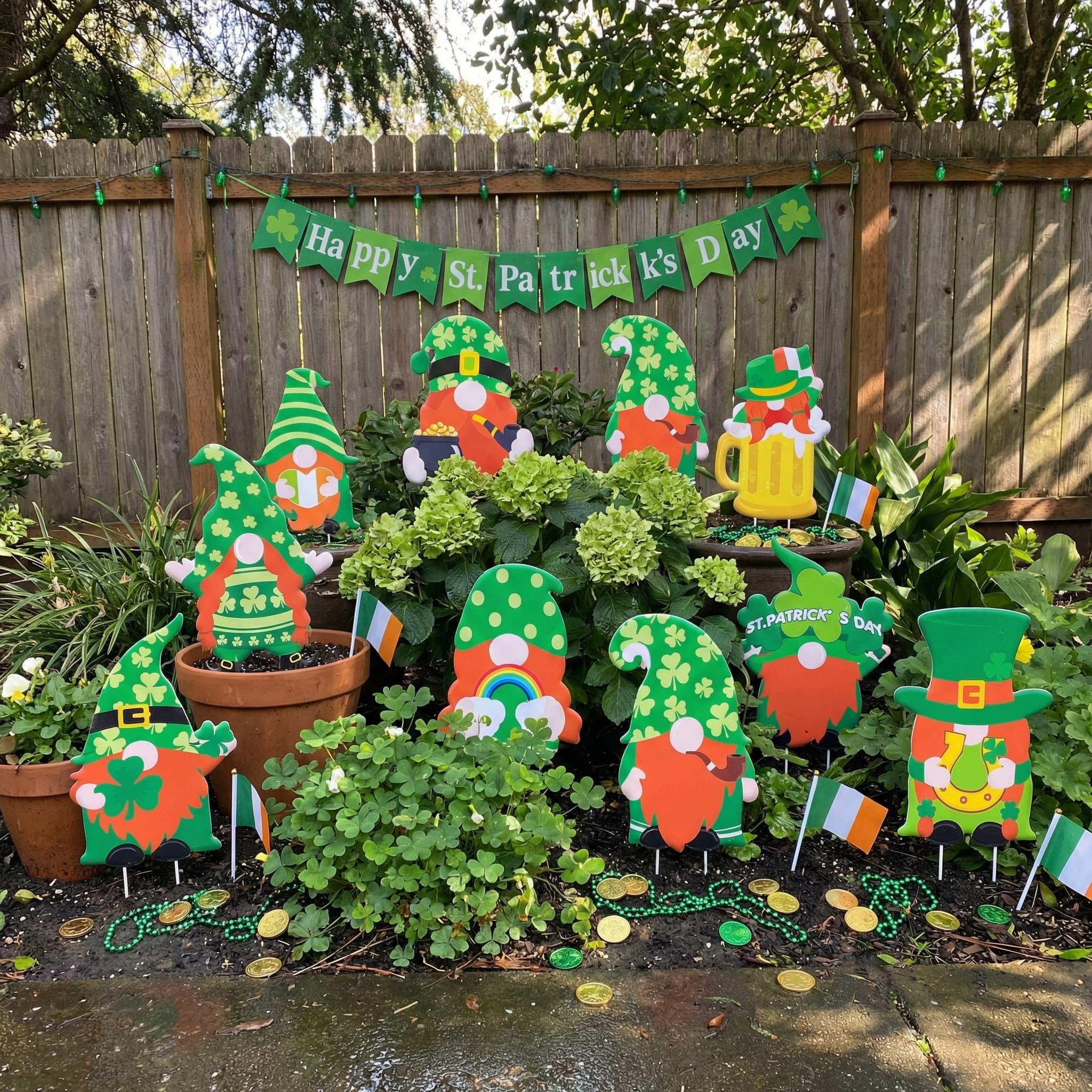 10 PCS St Patricks Yard Signs with Stakes,St Patricks Day Yard Decor Outdoor Lawn Decorations, St Patrick Yard Decorations-picture-28