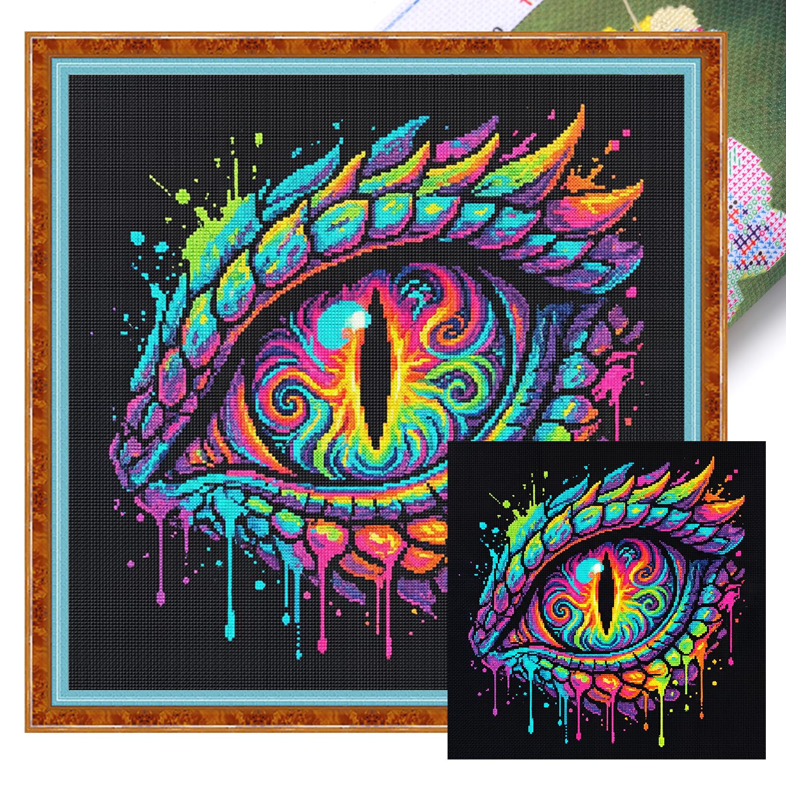 Kexpery Complete 14CT Cross Stitch Embroidery Kit for Beginners 30x30cm Ideal for Home Decor and Creative Activities