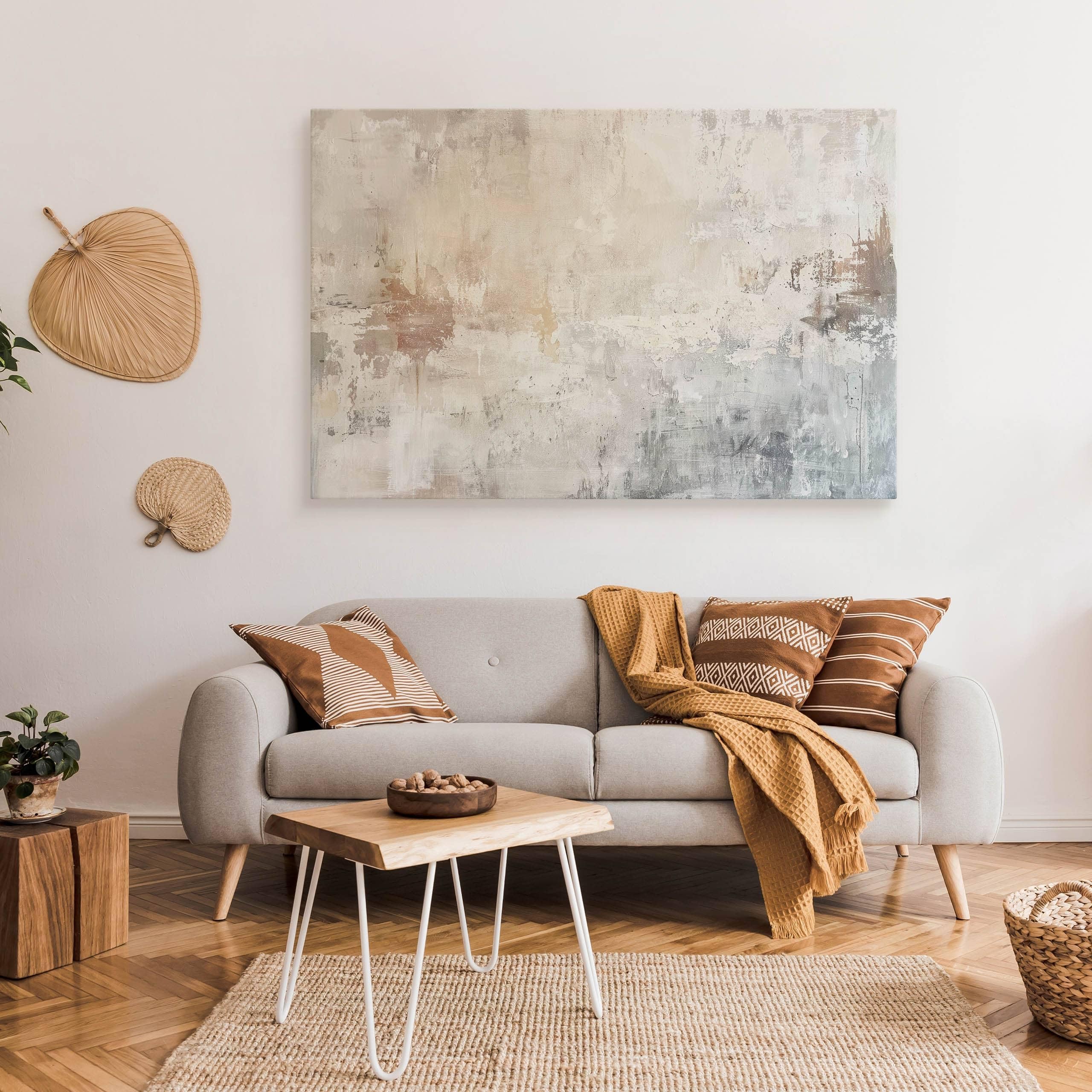 Muralo Wandbilder Abstrakter Beton, Aufhängefertig, Kunstdruck - 120x80 cm