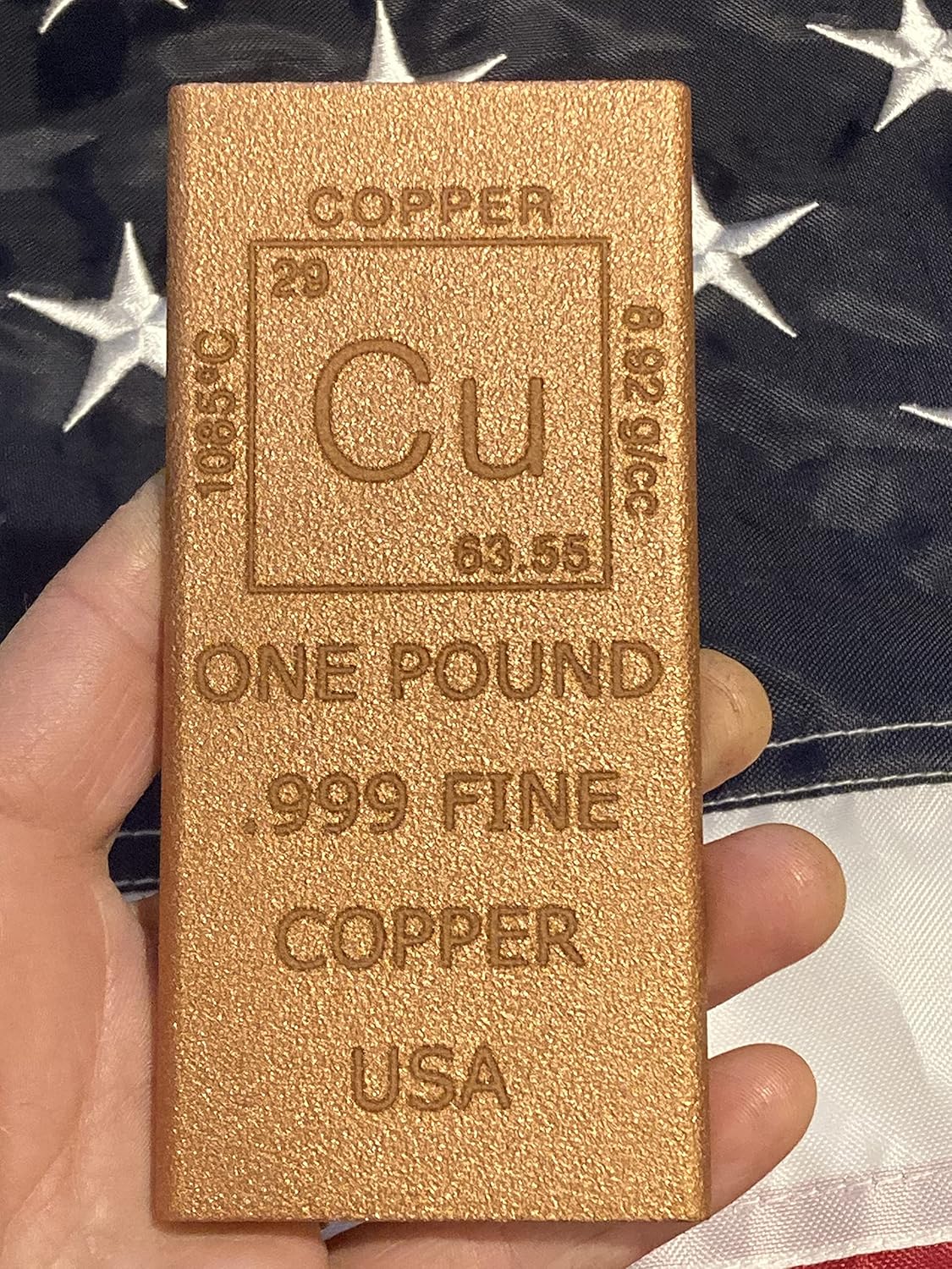 1 Pound Copper Bar Elemental Design giftswop