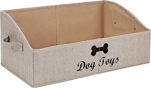 Morezi Cesta de juguetes para perros y caja de juguetes para perros, cesta de juguetes para perros, perfecta para organizar juguetes de mascotas,