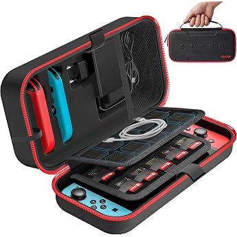Switch Case for Switch/OLED, Large Carry Case for Joycon &amp; EU Power Supply | OIVO Hard Case with Storage for 20 Games &amp; Acces