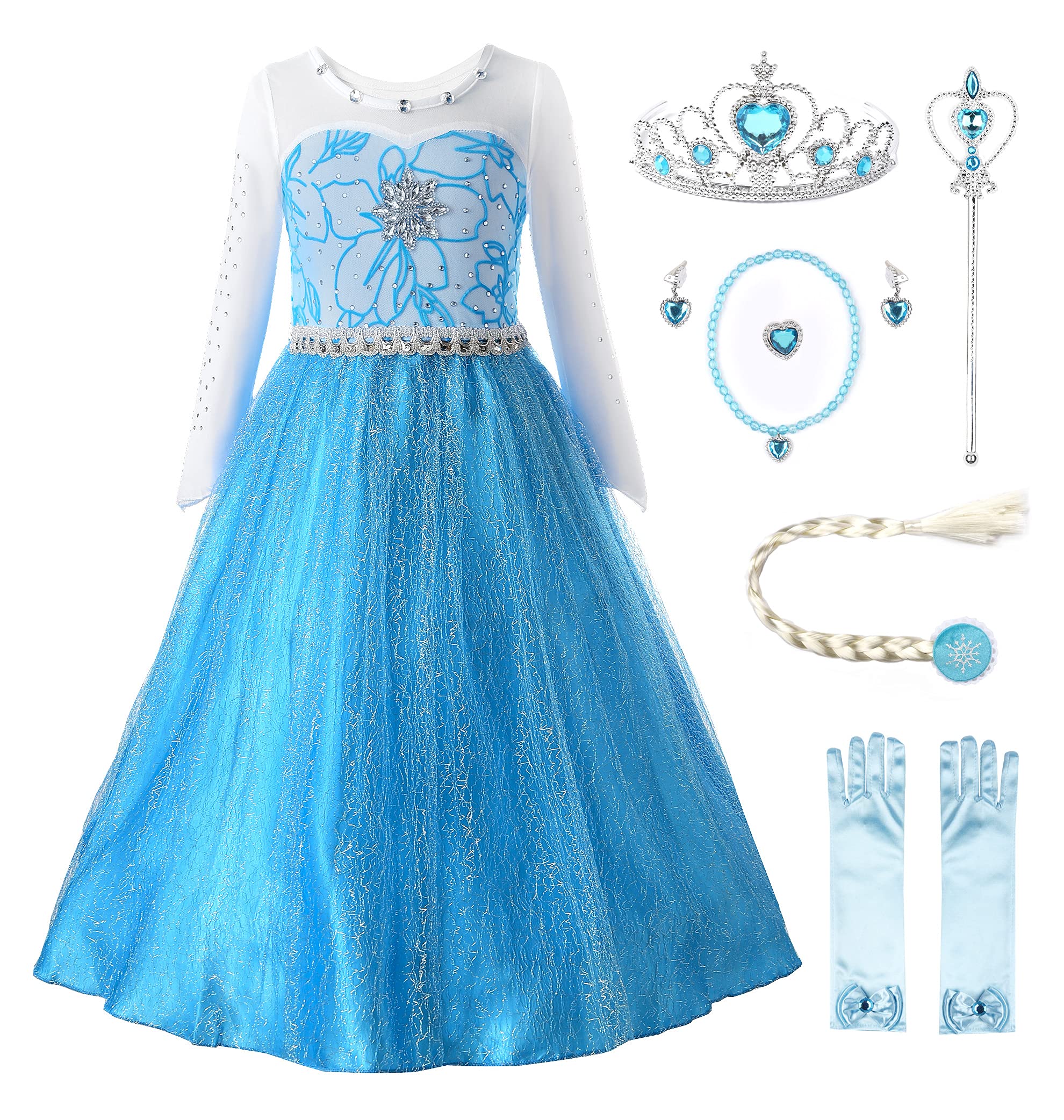 VgolarGirls Costumes Princess Dress Party Dress Up Cosplay Outfits with Accessories