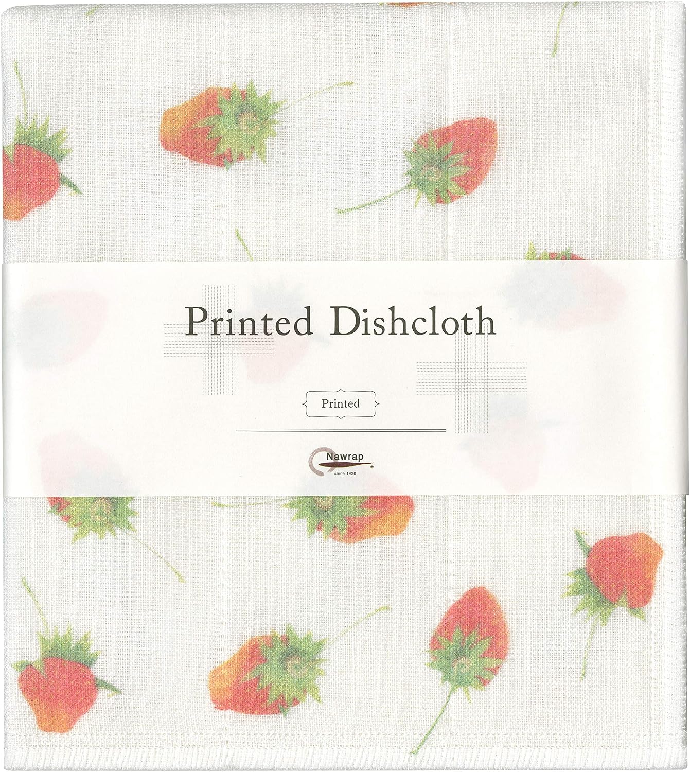 Nawrap Printed Dishcloth, Strawberries