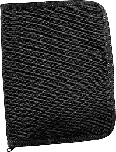 Rite In The Rain Tela Cordura® resistente a la intemperie, cubierta de carpeta de anillos de 1/2 pulgada, 6.75 x 8.875 pulgadas, cubierta negra