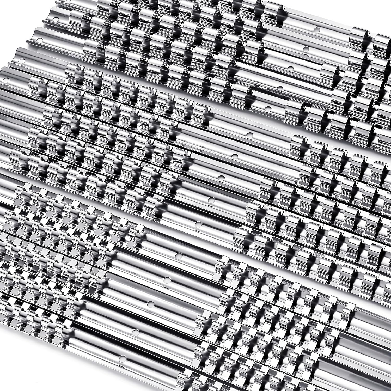 Tandefio 15 Pcs Metal Socket Rails Set Socket Organizer Holder 16 Clip on Rail Tool Organizer Storage, 1/4-inch, 3/8-inch, 1/2-inch