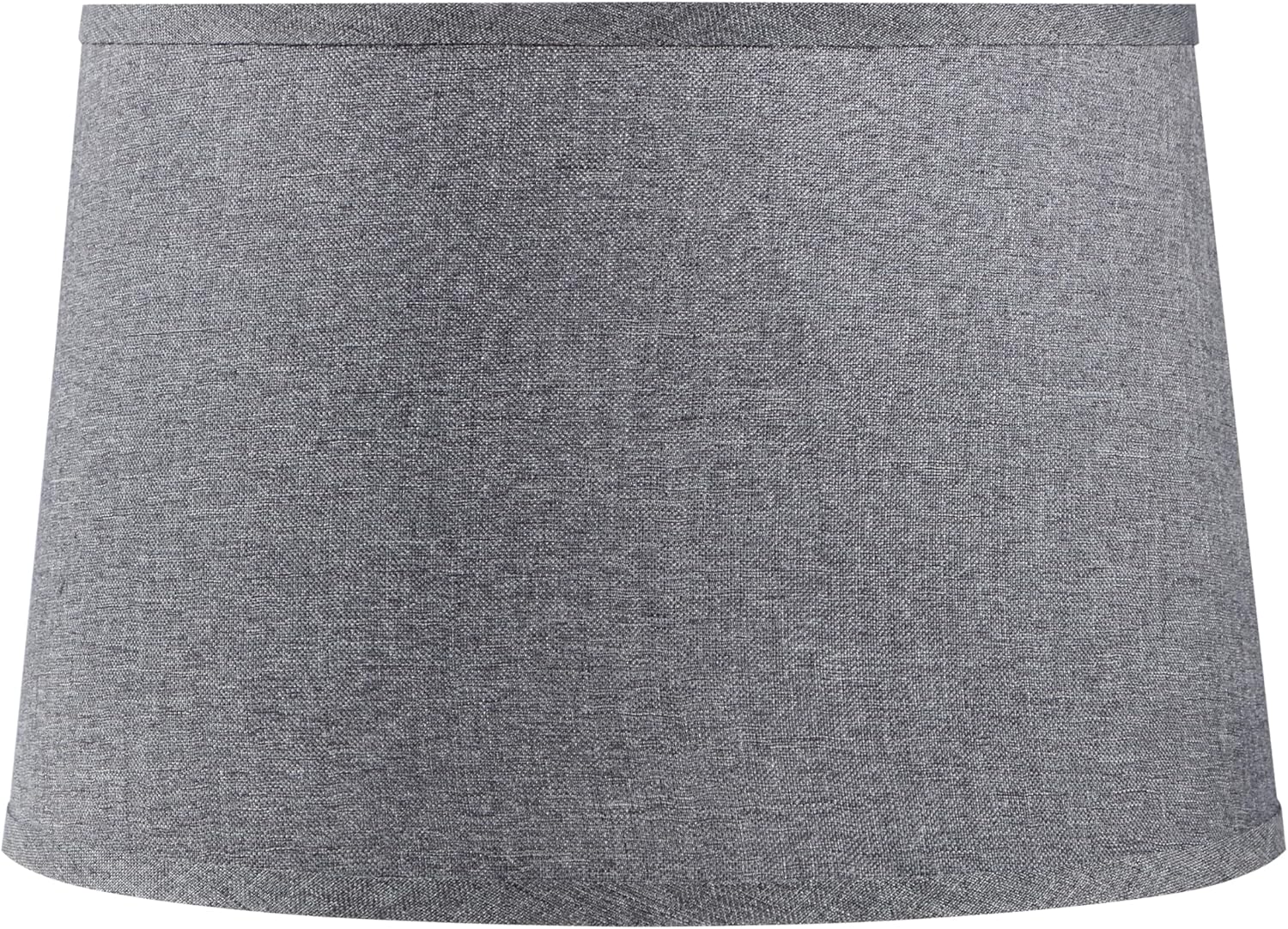 Aspen Creative 38028, K/D Hardback Empire Transitional Collapsible Spider Shade, 13" Top x 15" Bottom x 10" Slant, Dark Grey Linen With Black Trim