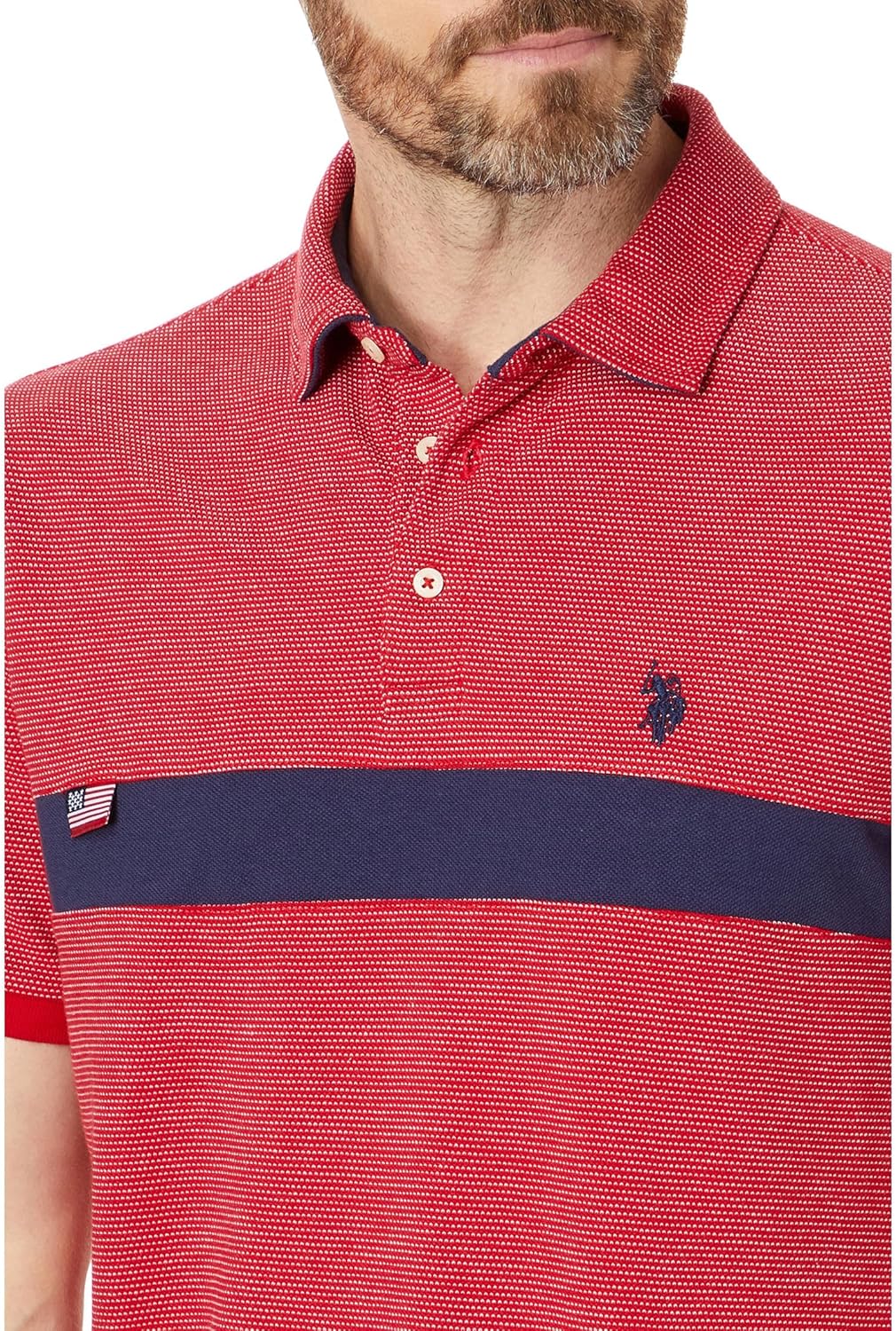 JACQUARD PIQUE PIECED POLO SHIRT - Image 3