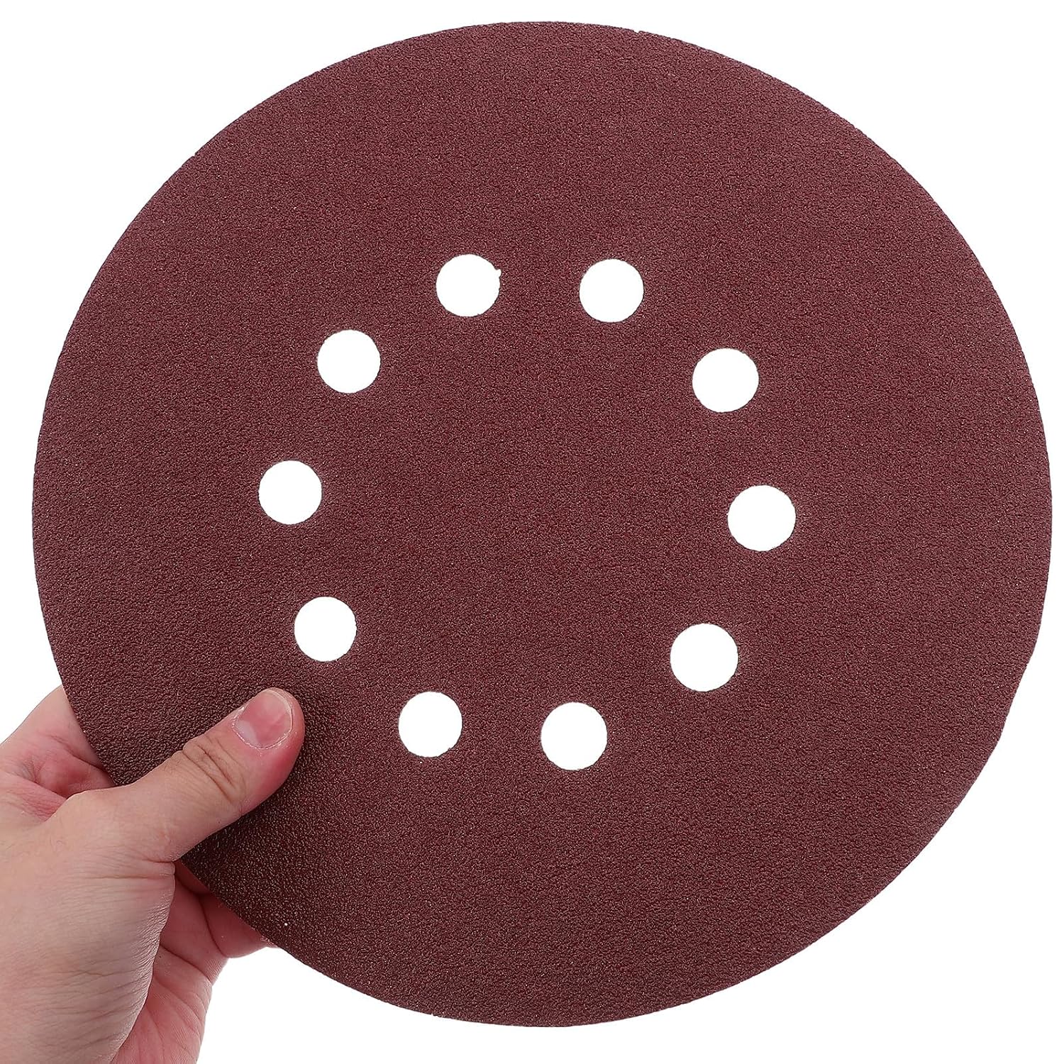 Self-Adhesive Sanding Discs Aluminum Oxide Hook and Loop Sandpaper Pads 9-inch 20pcs 10 Holes 60 Grit Precise Pad Alignment and Quick for Woodworking and Metalworking Projects