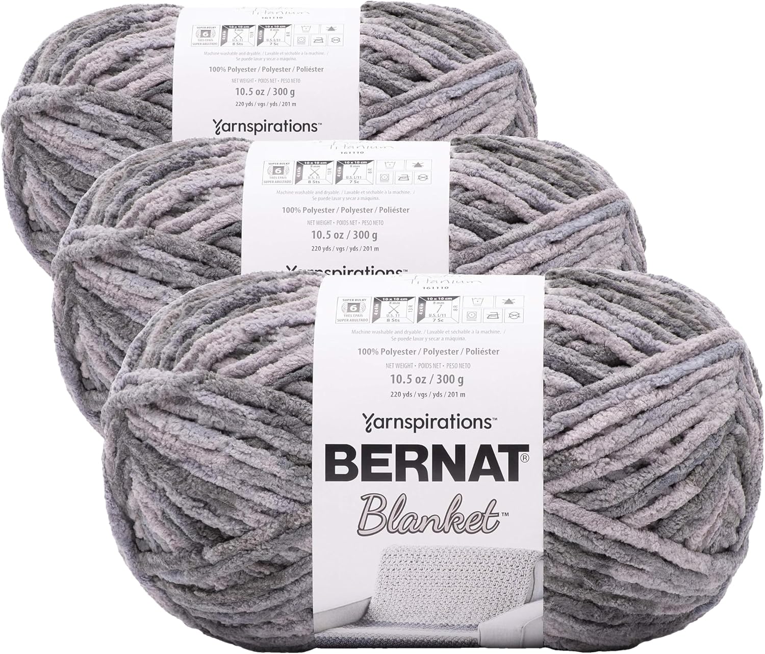 BERNAT BLANKET BB, ASHEN TITANIUM