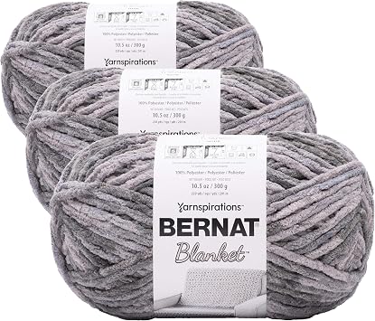 BERNAT Blanket BB, Ashen Titanium Pack of 3