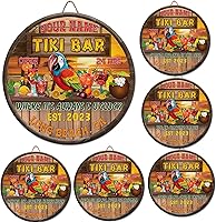 Vista 1 de V VIBEPY Letrero de madera personalizado de Tiki Bar, decoraciones de barra TIki, decoración de salón Tiki, letrero de barra Tiki Huts, letrero