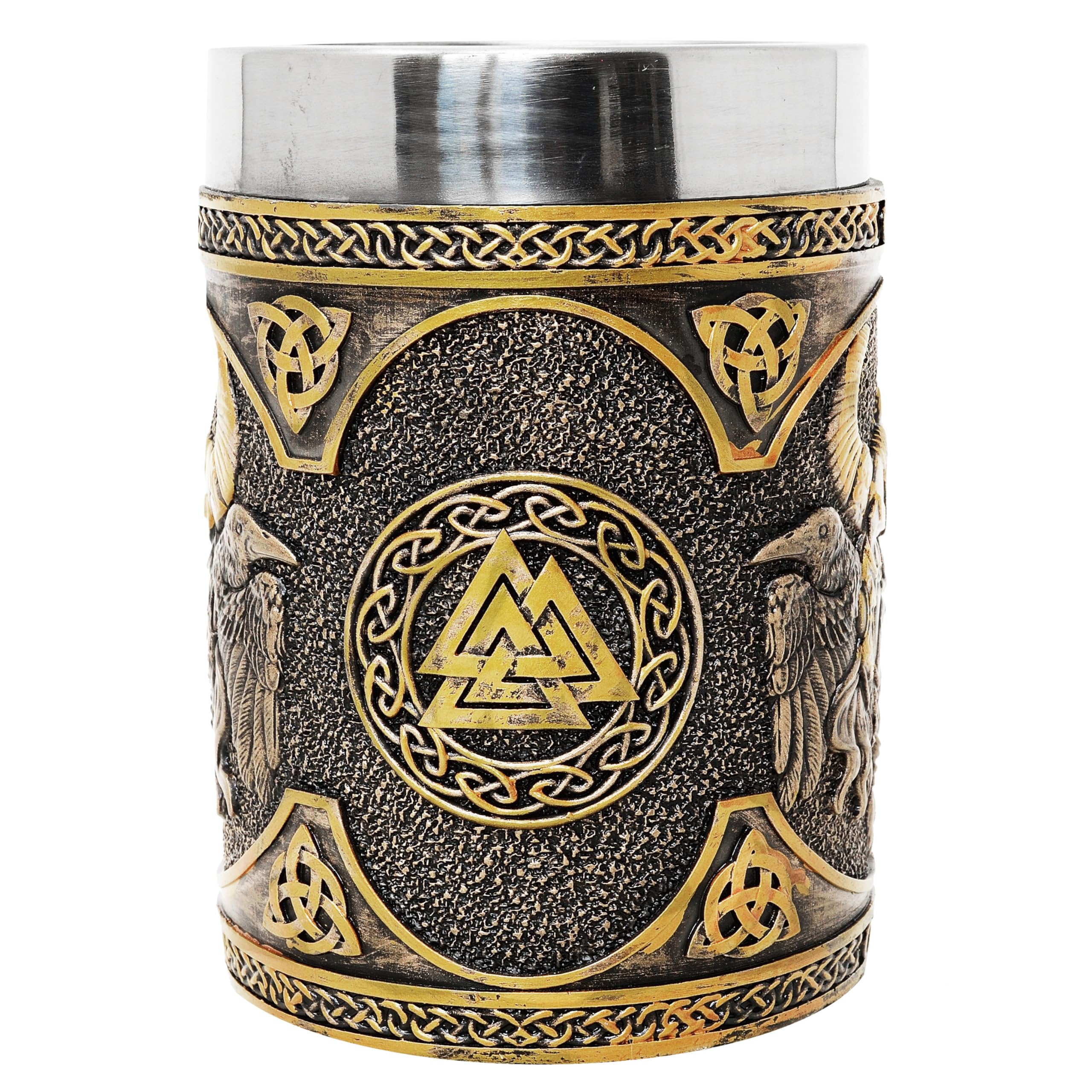 MystiCalls Chope viking XL Odin - Chope viking - 500 ml - Chope à bière