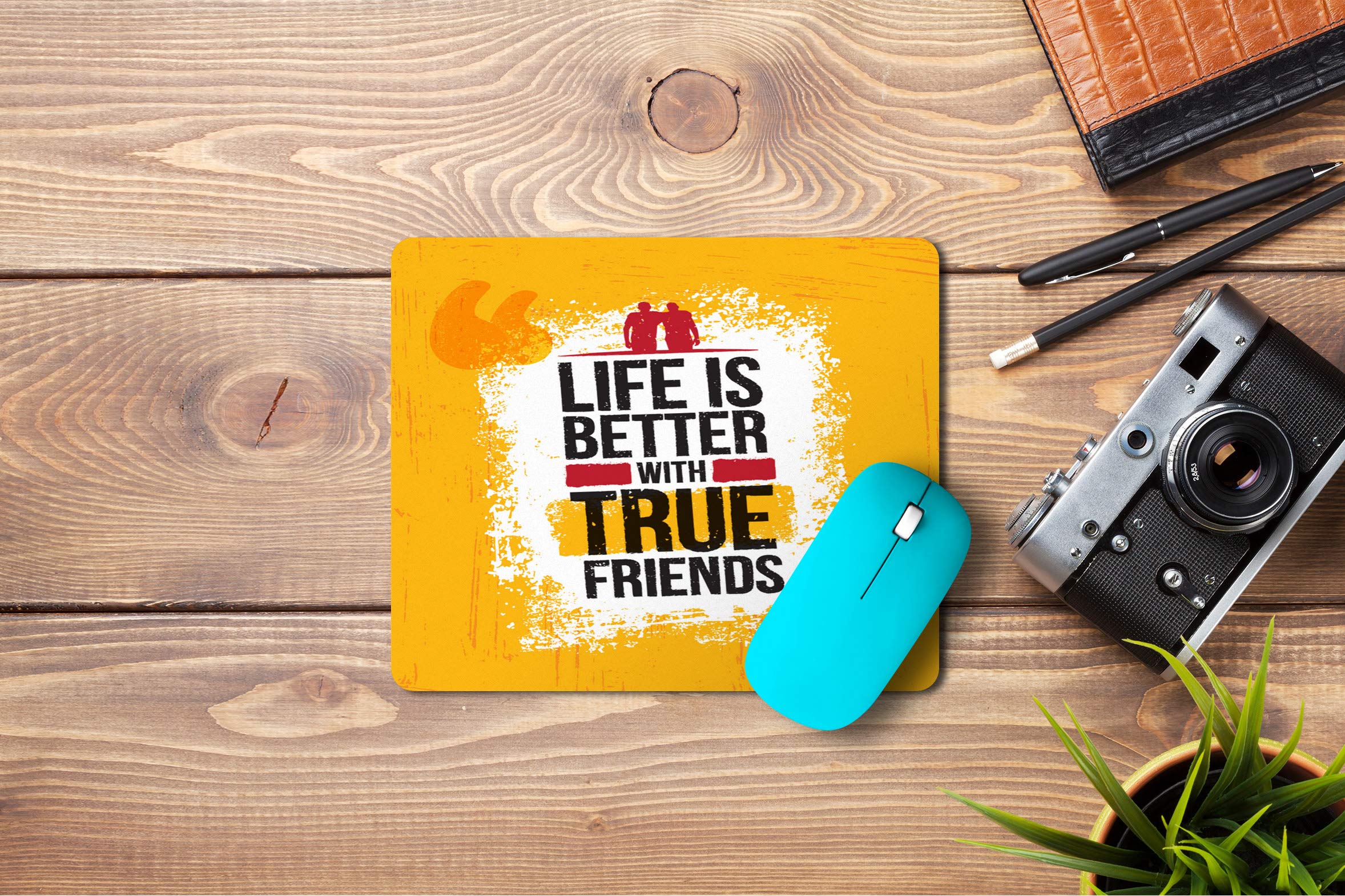 5 Ace Life is Better with ture msd Printed Designer Premium Rubber Base Mouse pad for Laptop|Dekstop-7x8.5 Inches