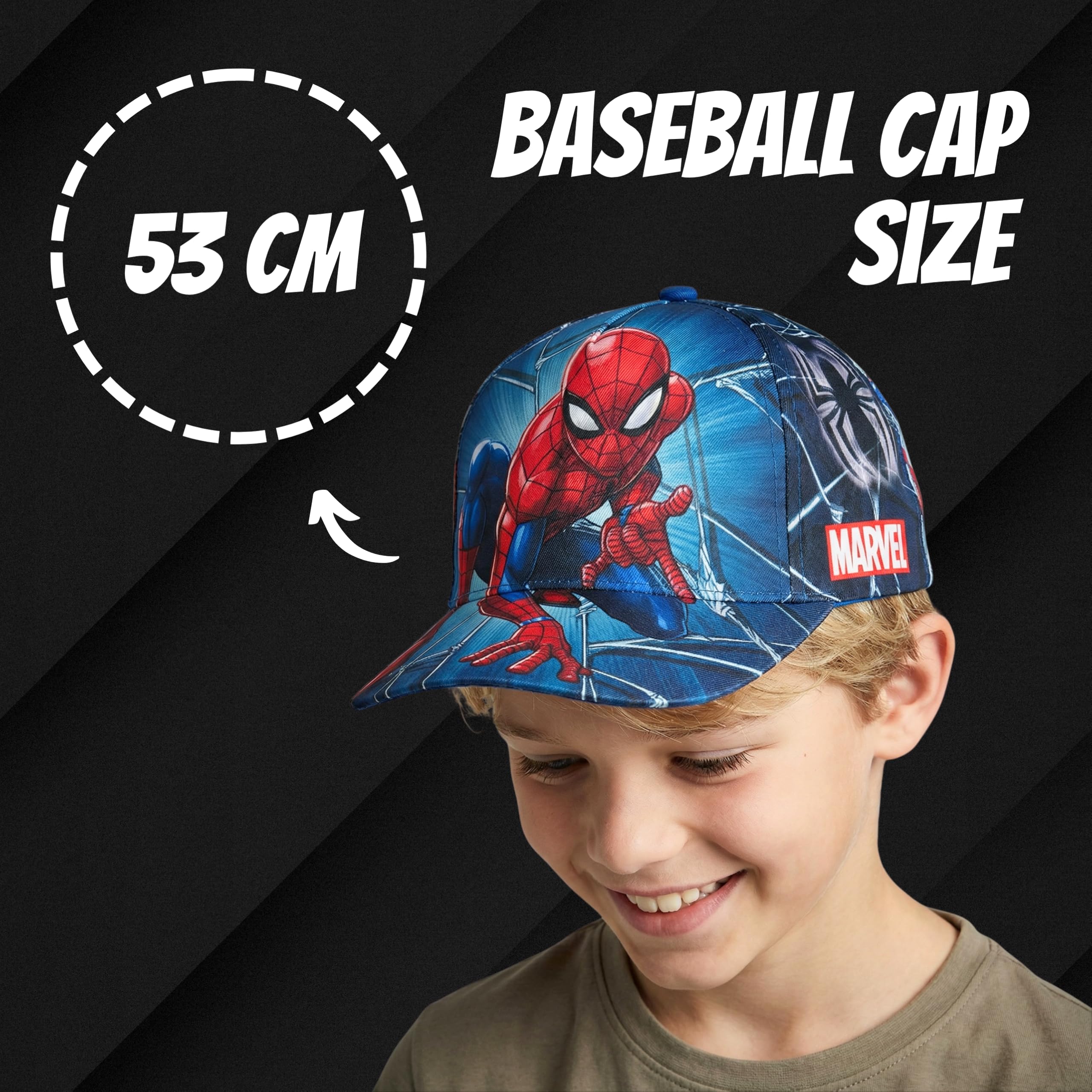 Marvel Spider-Man Casquette de Baseball pour Garçon, Design Classique Chapeau D'été pour Enfants - 4