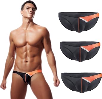 Mens Bikini Ice Silk Underwear Classic Low Rise Briefs