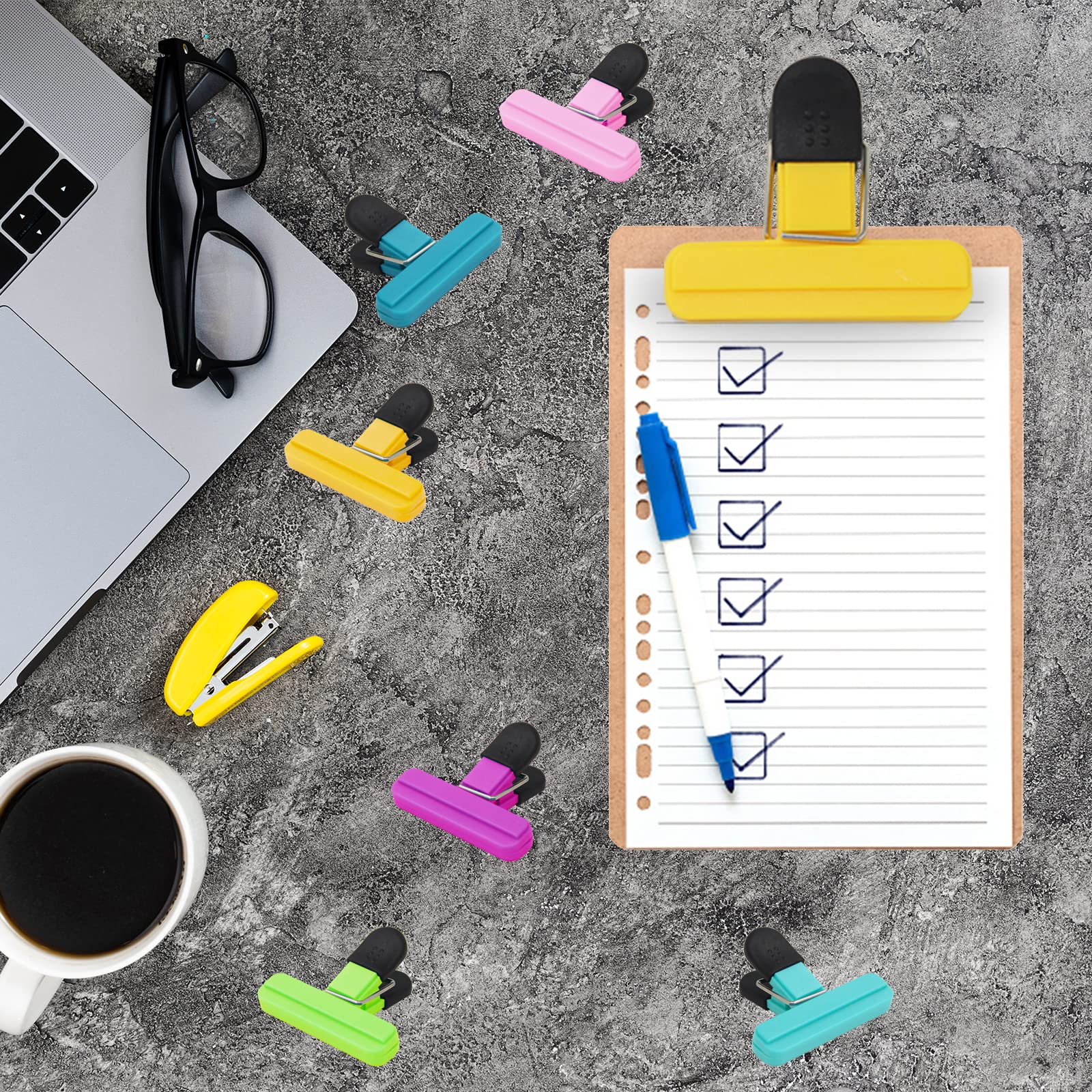 Pince Alimentaire 12 Pièces Fermeture Sachet Alimentaire Reutilisable Pince Alimentaire Plastique Fermeture Sachet Clip Pinces. - Maison