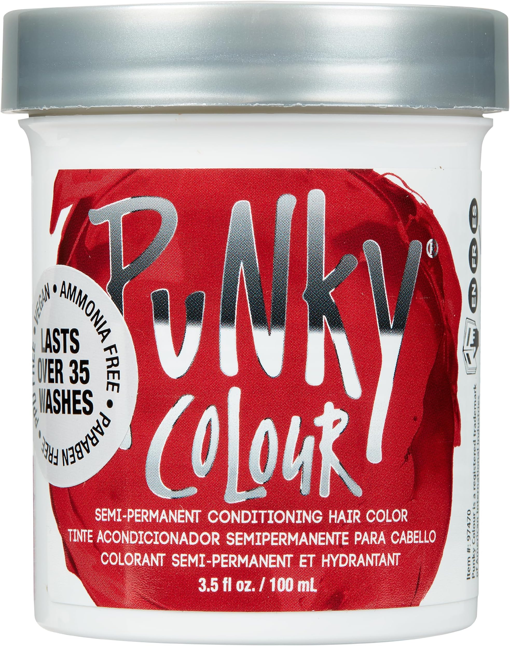 Vermillion Red Semi Permanent Hair Color - Vegan & Cruelty-Free Conditioning Hair Dye, Lasts Up to 35 Washes, 3.5 fl oz