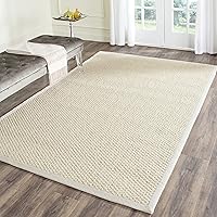 Vista 9 de Alfombra de área SAFAVIEH 8x11 - Colección de fibras naturales - Grande - Mármol, sisal, diseño tejido con borde (NF525C)