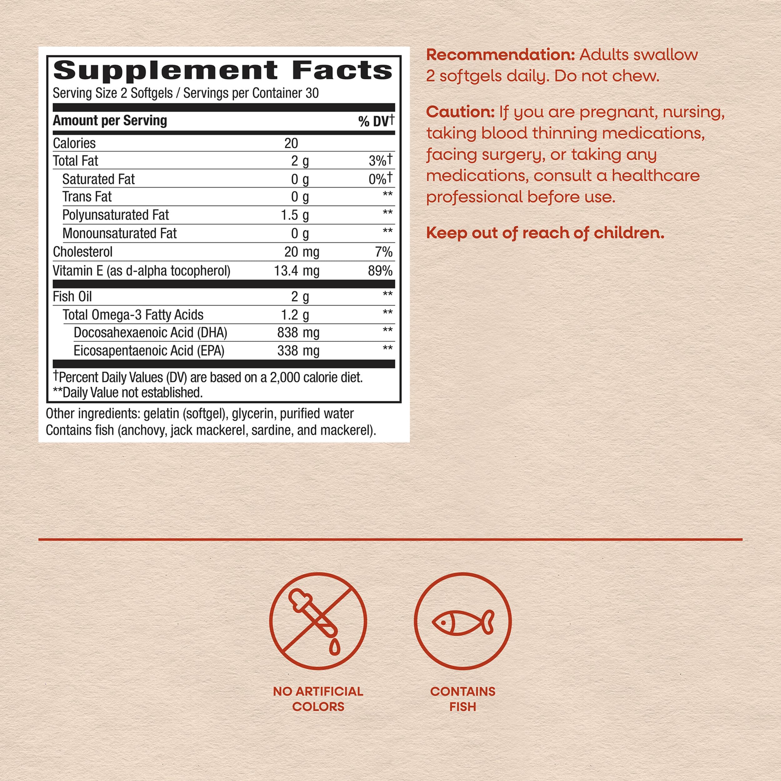 Nature's Way Mega-DHA Premium Fish Oil, Omega-3 DHA and EPA, 60 ct — Amazon image 6