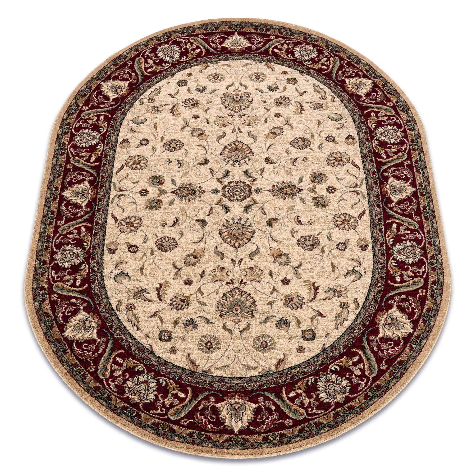 Tapis en laine ovale 170x235 cm style traditionnel Omega Aries