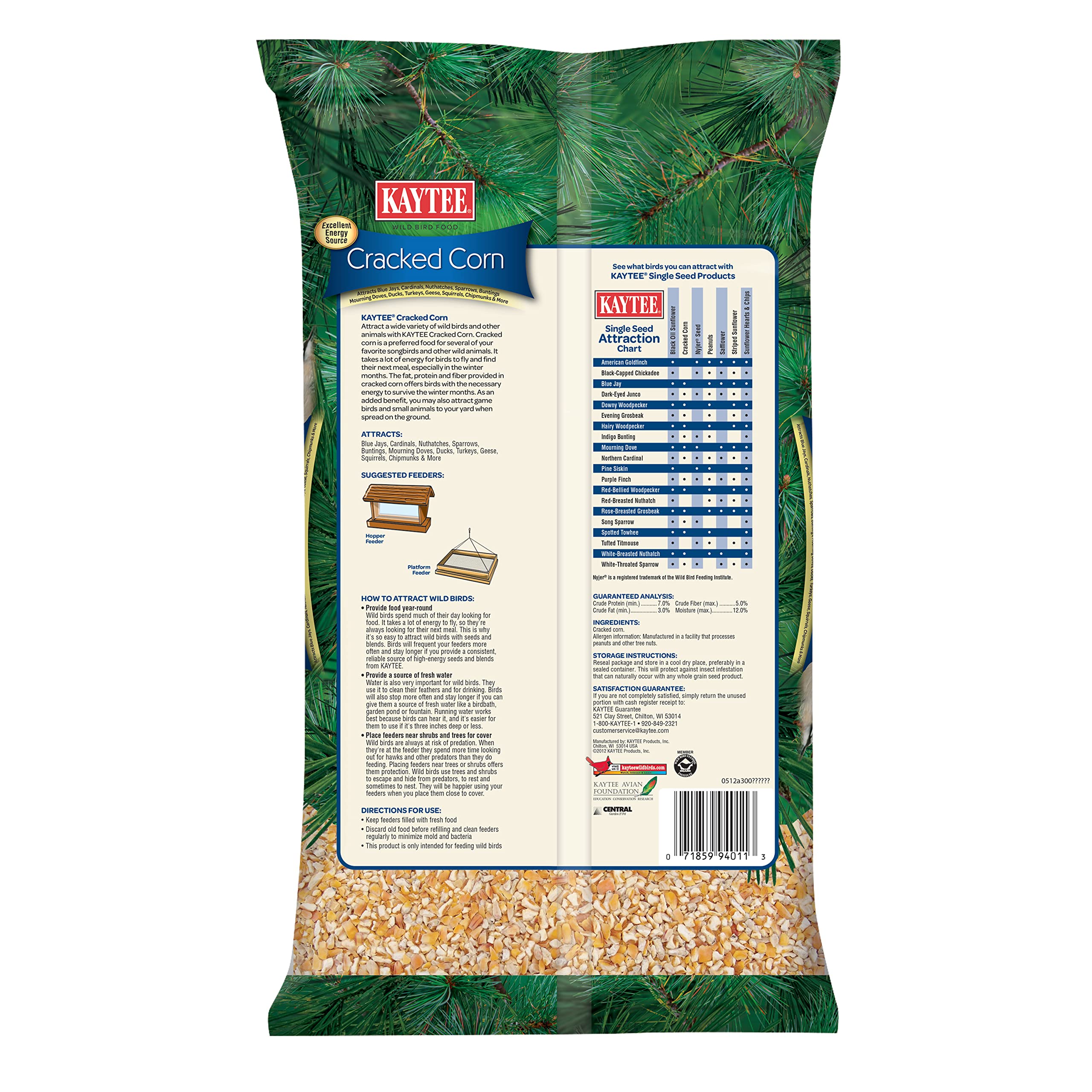 Kaytee Cracked Corn Wild Bird Food 4lb - Detailed View