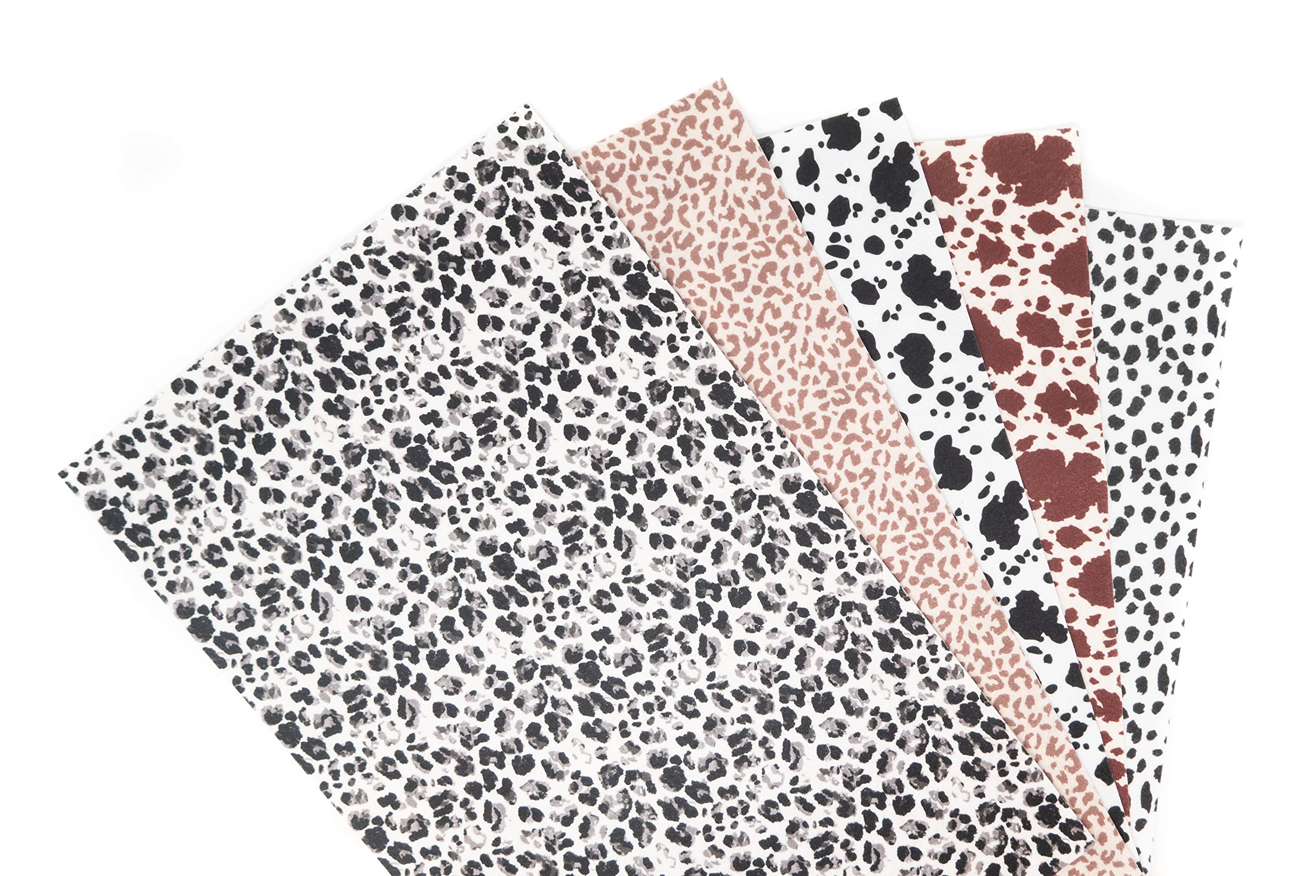 Animal Printed Felt Collection - 5 Sheets 10in X 16in Made in USA Premium Heavy Weight Felt - Image 6