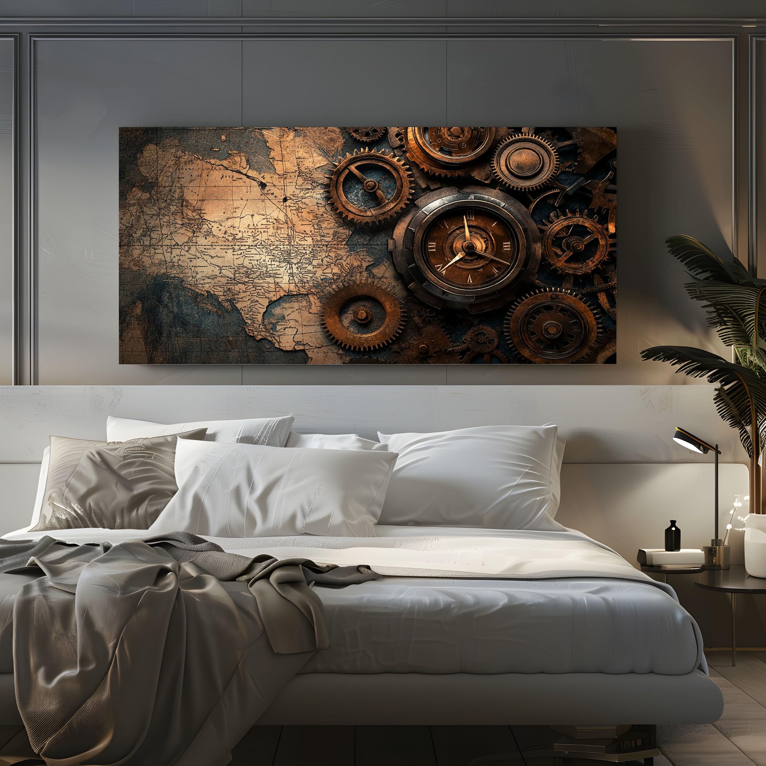 ZORYAN Quadro Moderno Camera da Letto Meccanico Senza Cornice 70x140cm