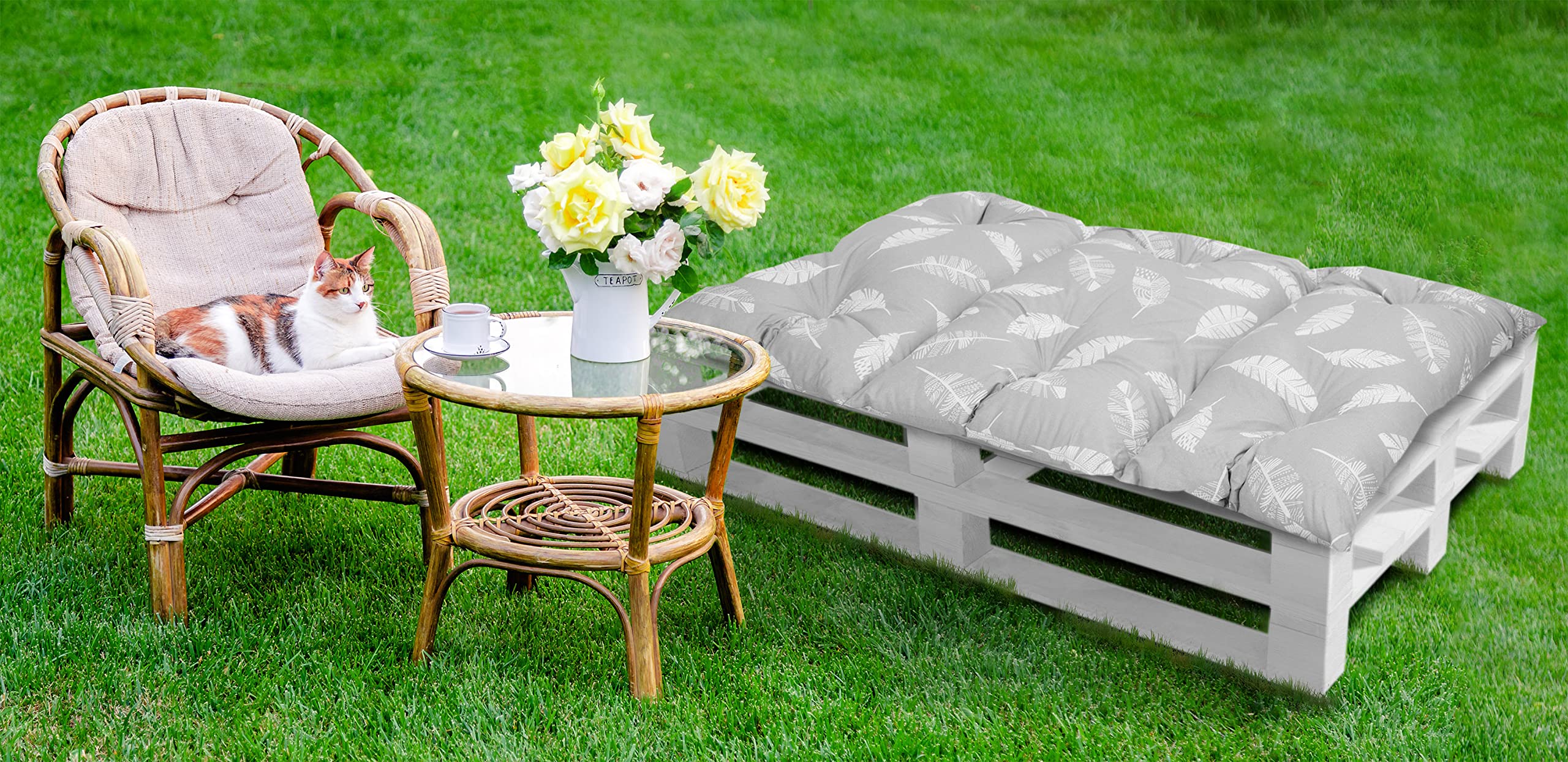 Gutekissen® cuscini per pallet cuscini per divani da giardino cuscini trapuntati riempiti con