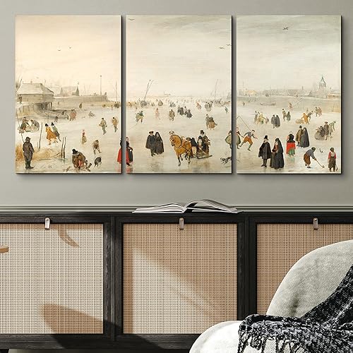 Miniatura 3 de Wall26 - Lienzo decorativo para pared, 3 piezas, serie de pinturas famosas