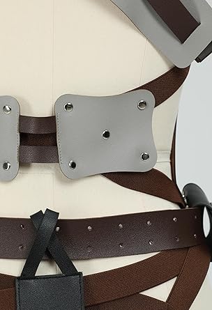 Micotaku Attack On Titan Officially Licensed Unisex Harness Cosplay Survey Corps Belt Set- Do Not Hang Heavy Objects