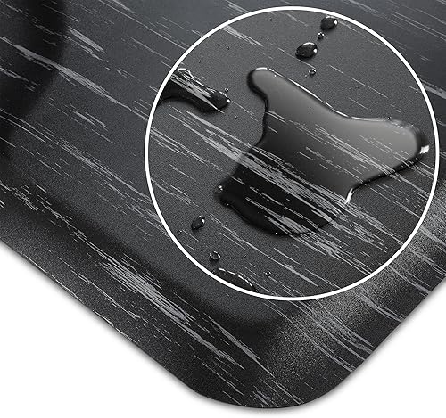 Miniatura 4 de Saloniture Tapete antifatiga para silla de peluquería y peluquería de 3 pies x 5 pies, rectangular de mármol, 12 pulgada de grosor