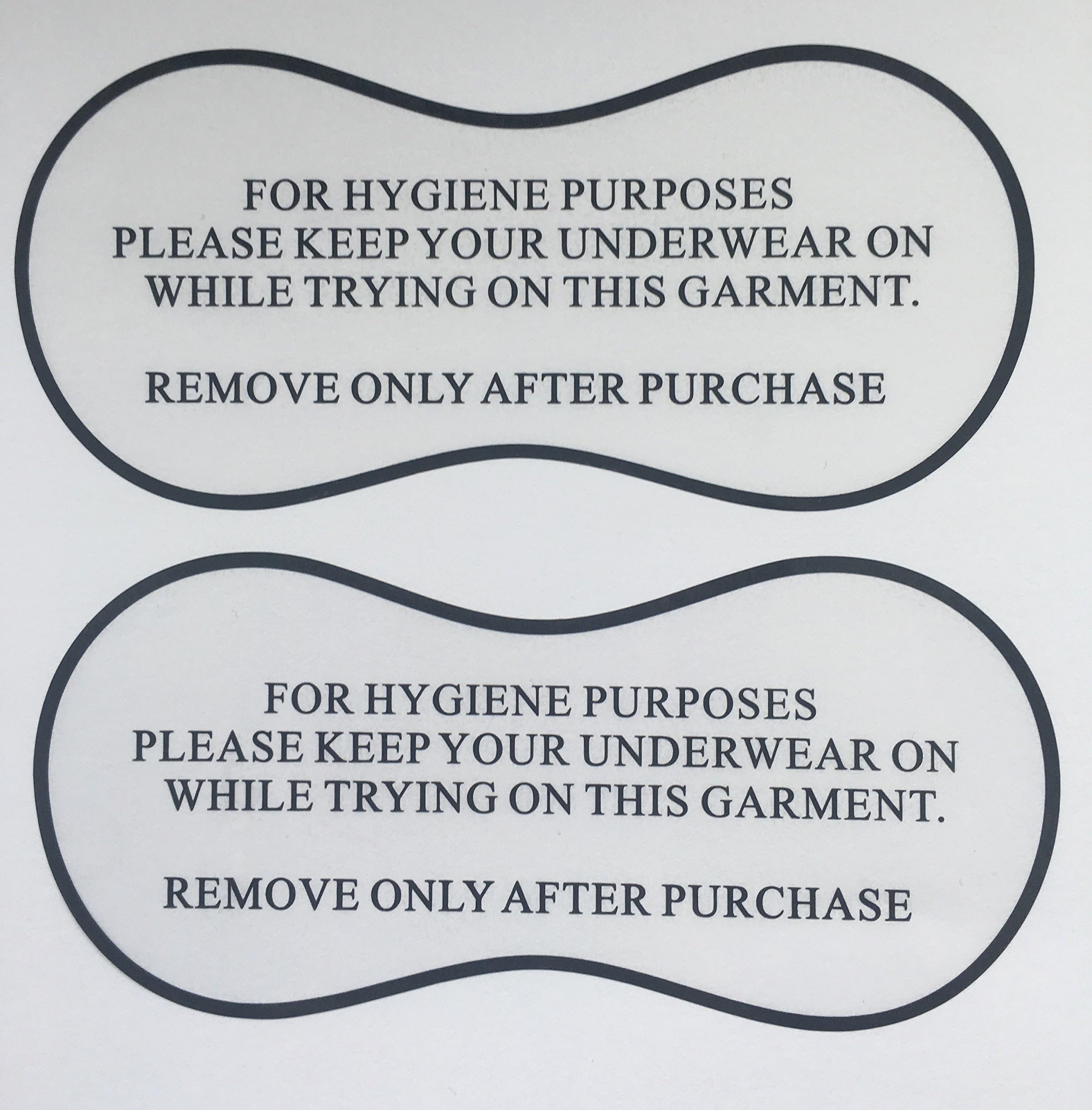 Adhesive Protective Hygiene Try On Stickers/Labels | Barrier/Liner for Swimsuits, Swimwear and Lingerie (1000, Standard)