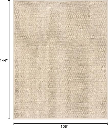 Vista 427 de Safavieh NF114A Natural Fiber Collection - Alfombra de fibras naturales de patrón trenzado, varios colores (5 x 8 pies), Fibras naturales, azul