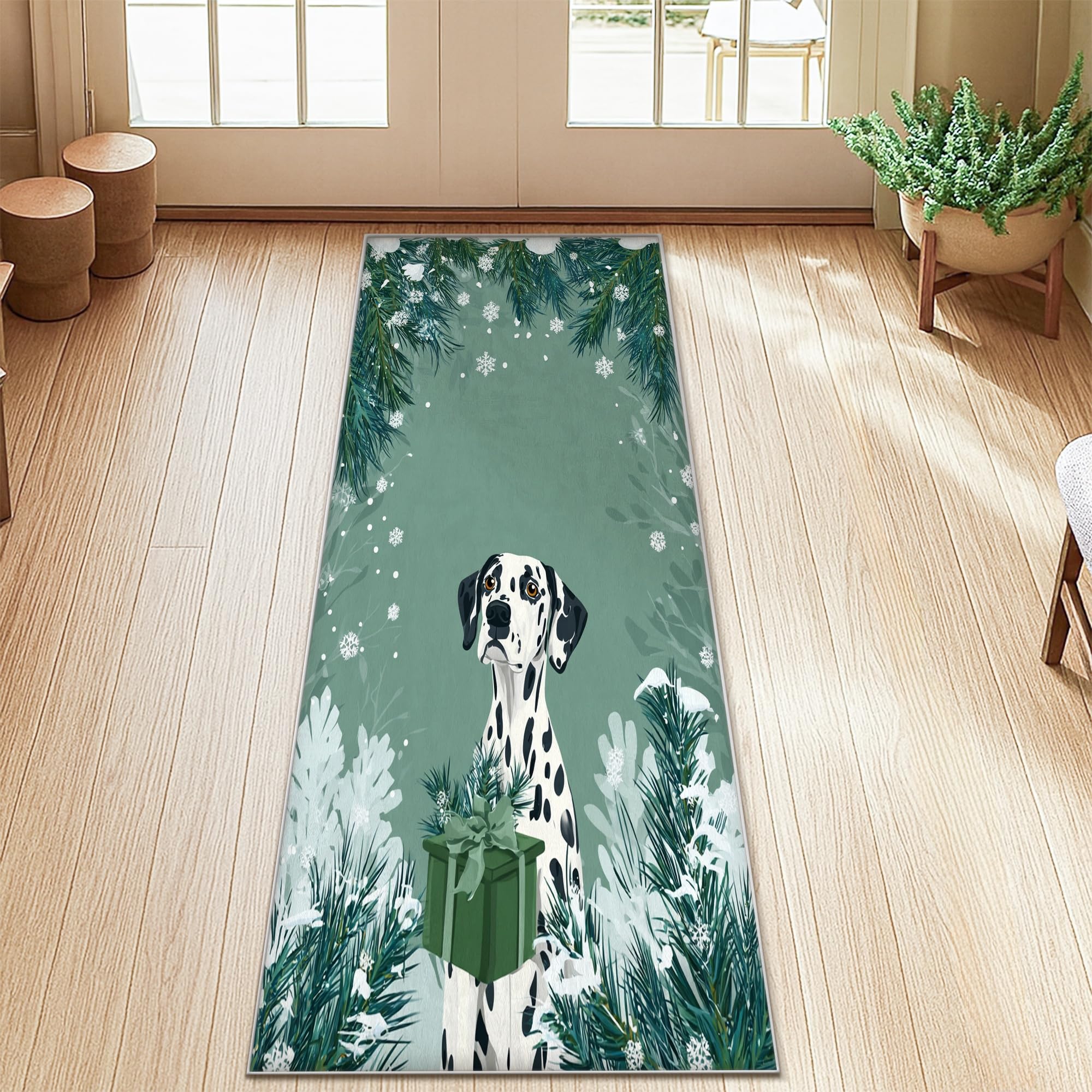 Tapis de couloir pour chien au chevet du lit ou dans l'entrée pour un hiver doux