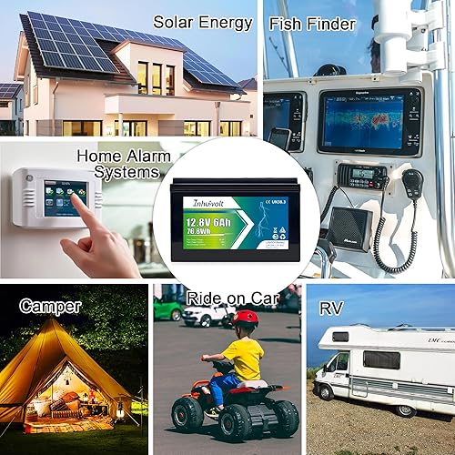 Miniatura 3 de Batería LifePO4 de 12 V 6 Ah, mini baterías de litio de 12 V, BMS de 10 A integradas, más de 2000 ciclos profundos, baterías recargables para