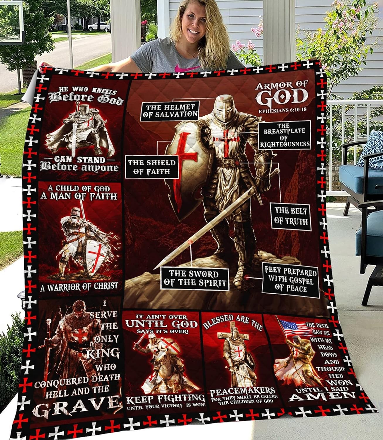 God Blanket, Armor of God, Quilt Blanket By Expired