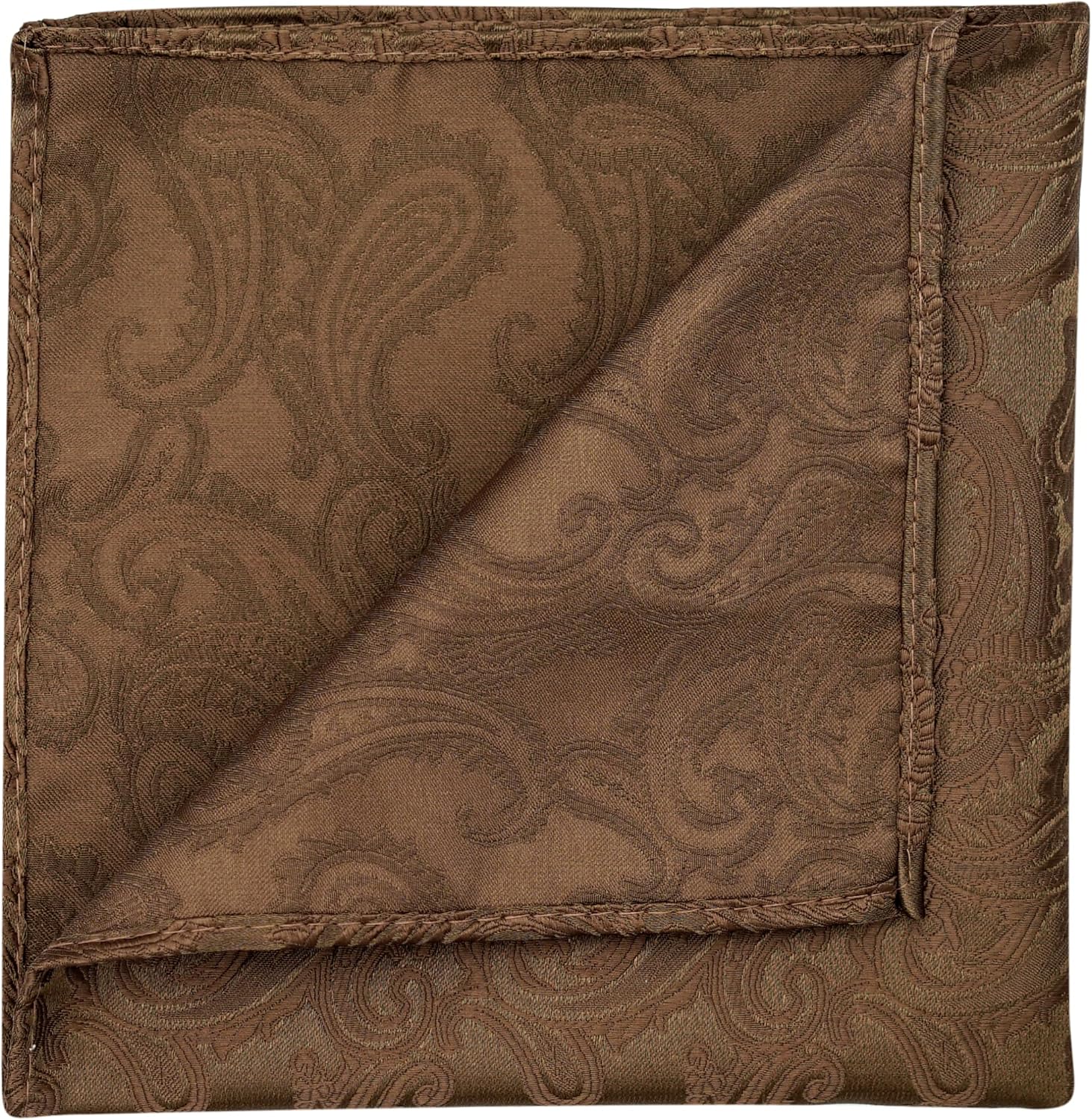 Jacquard Woven Paisley Pocket Square with Holder image 3