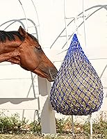 Vista 6 de Harrison Howard Red de heno de alimentación lenta para caballos con agujeros de malla de 2 x 2 pulgadas, alimentador de cabra azul 40 pulgadas