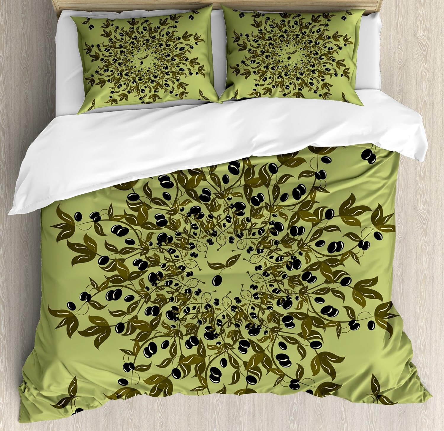 Ambesonne Jazz Music Duvet Cover Set, Doodle Different Instruments Entertainment Band Equipment Drawing, Decorative 3 Piece Bedding Set with 2 Pillow Shams, Queen Size, Blush Khaki and Beige
