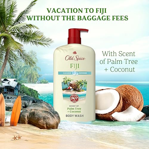 Miniatura 9 de Old Spice Gel de baño Fiji con aroma a palmera, 25 onzas líquidas (paquete de 4)