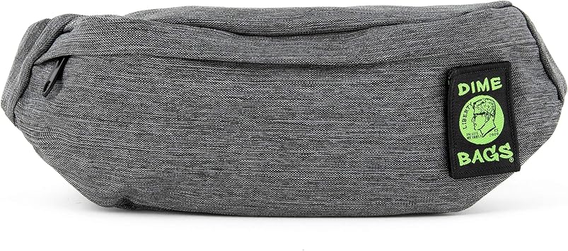 Dime Bags Fanny Pack, Water Resistant Material, 4 Storage Pockets, Adjustable Strap & Interchangeable Patch, Lightweight Waist Bag for Hiking, Travel & Everyday Use, Puff Pack Black