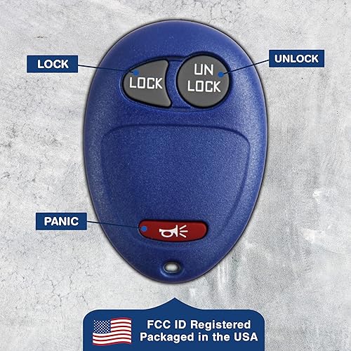 Miniatura 5 de KeylessOption Llavero de repuesto para Chevrolet Colorado Hummer GMC Canyon Pontiac Isuzu 2001, 2002, 2003, 2004, 2005, 2006, 2007, 2008, 2009,